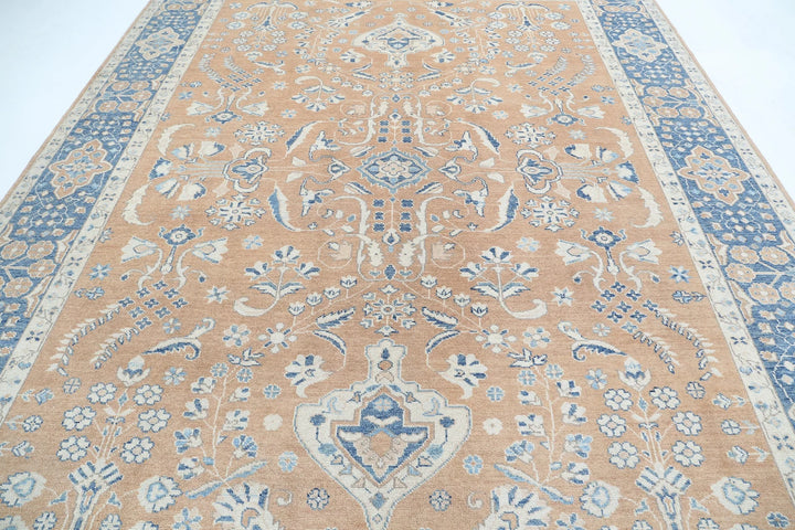 Afghan Oushak Rug 9' 2" x 12' 3" Hand-Knotted | No. AT55901
