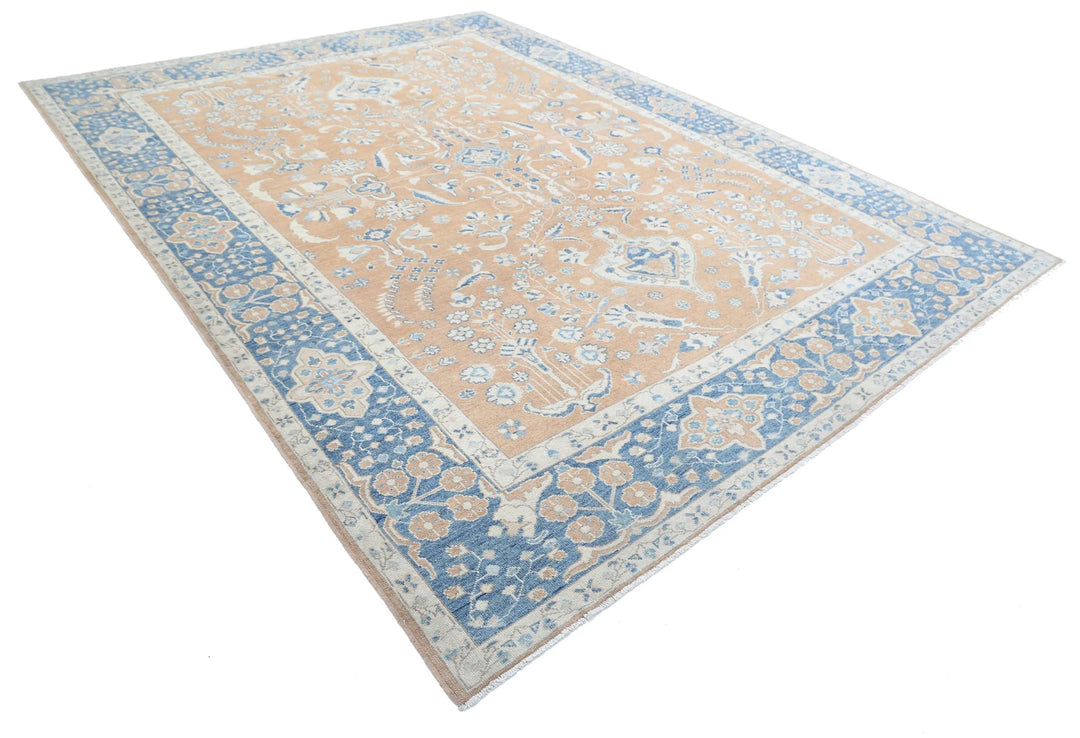 Afghan Oushak Rug 9' 2" x 12' 3" Hand-Knotted | No. AT55901