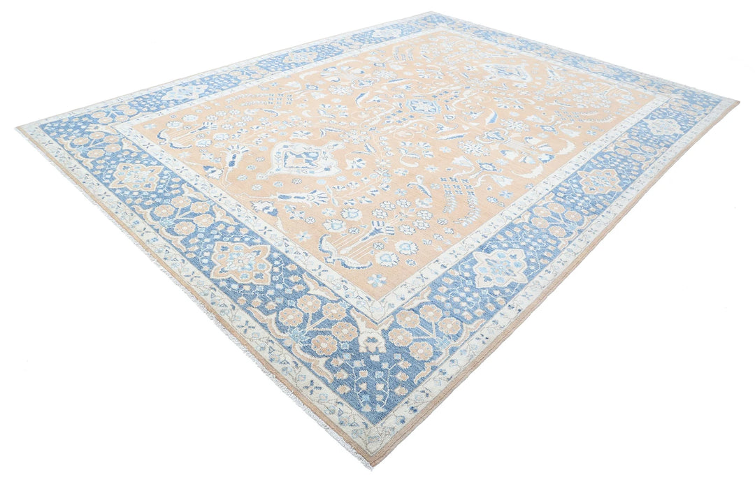 Afghan Oushak Rug 9' 2" x 12' 3" Hand-Knotted | No. AT55901