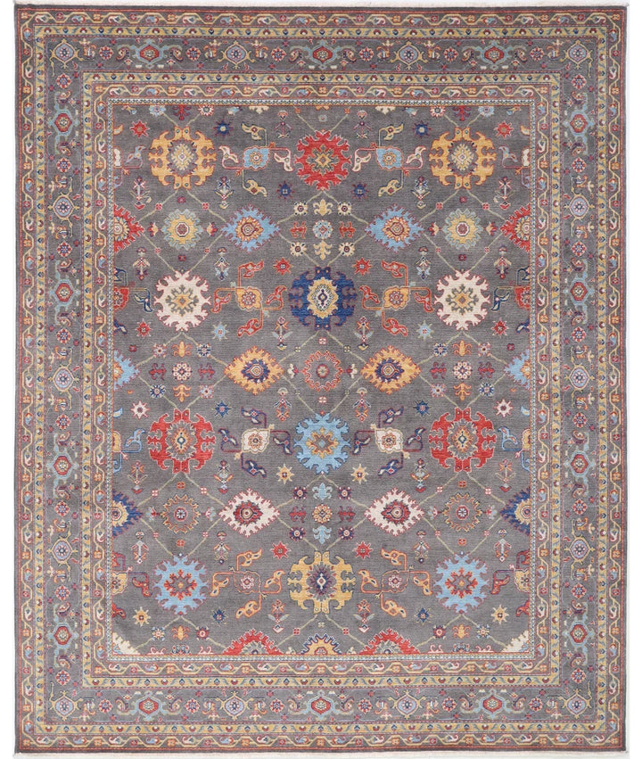 Grey Pakistani Oriental Rug 7' 11" x 10' 0" Hand-Knotted | No. AT55942
