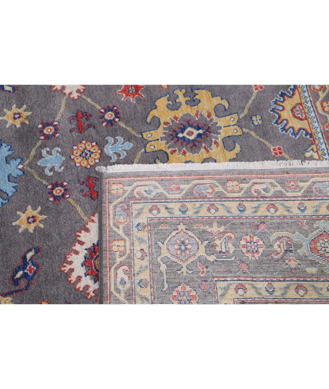 Grey Pakistani Oriental Rug 7' 11" x 10' 0" Hand-Knotted | No. AT55942