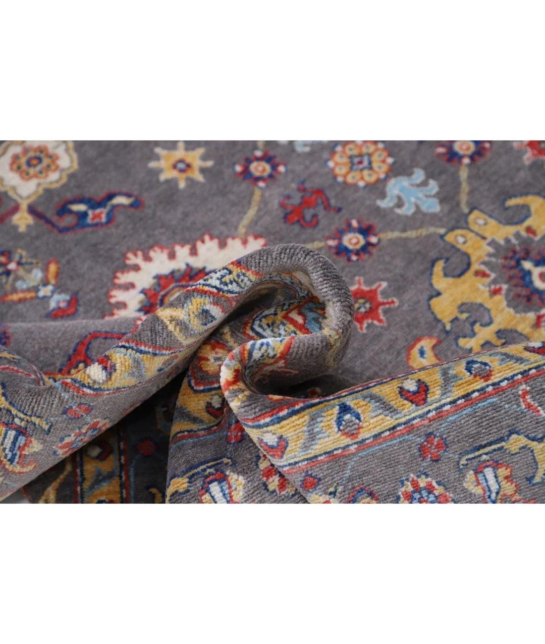Grey Pakistani Oriental Rug 7' 11" x 10' 0" Hand-Knotted | No. AT55942