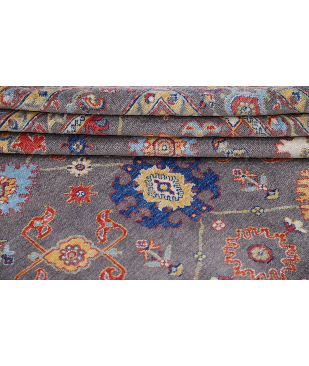 Grey Pakistani Oriental Rug 7' 11" x 10' 0" Hand-Knotted | No. AT55942