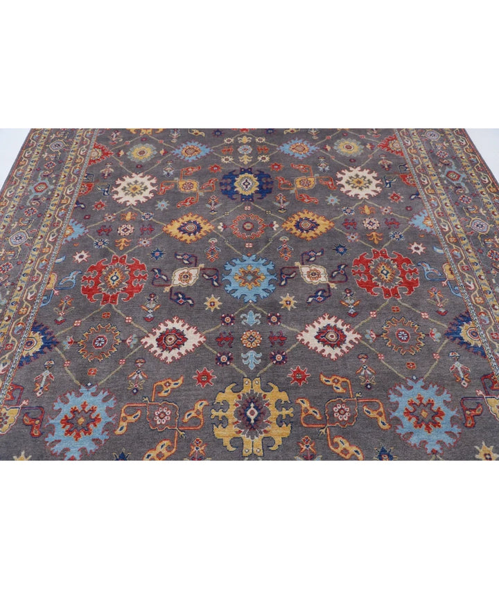 Grey Pakistani Oriental Rug 7' 11" x 10' 0" Hand-Knotted | No. AT55942