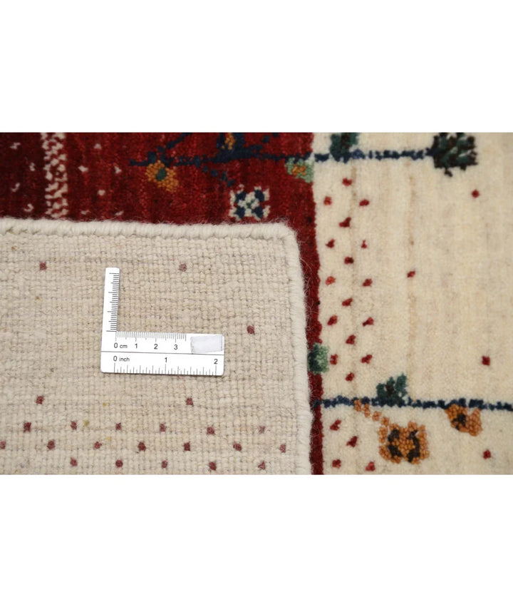 Ivory Indian Oriental Rug 4' 6" x 6' 6" Hand-Knotted | No. AT55959