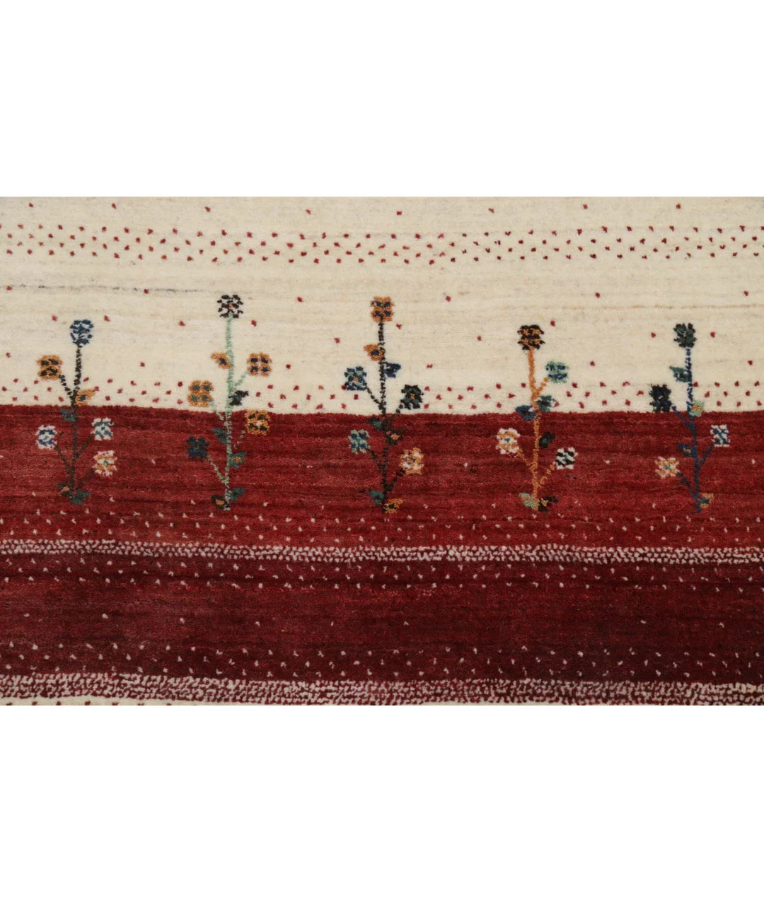 Ivory Indian Oriental Rug 4' 6" x 6' 6" Hand-Knotted | No. AT55959