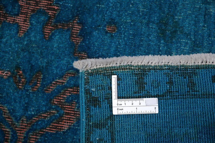 Teal Afghan Oriental Rug 5' 5" x 7' 7" Hand-Knotted | No. AT56079