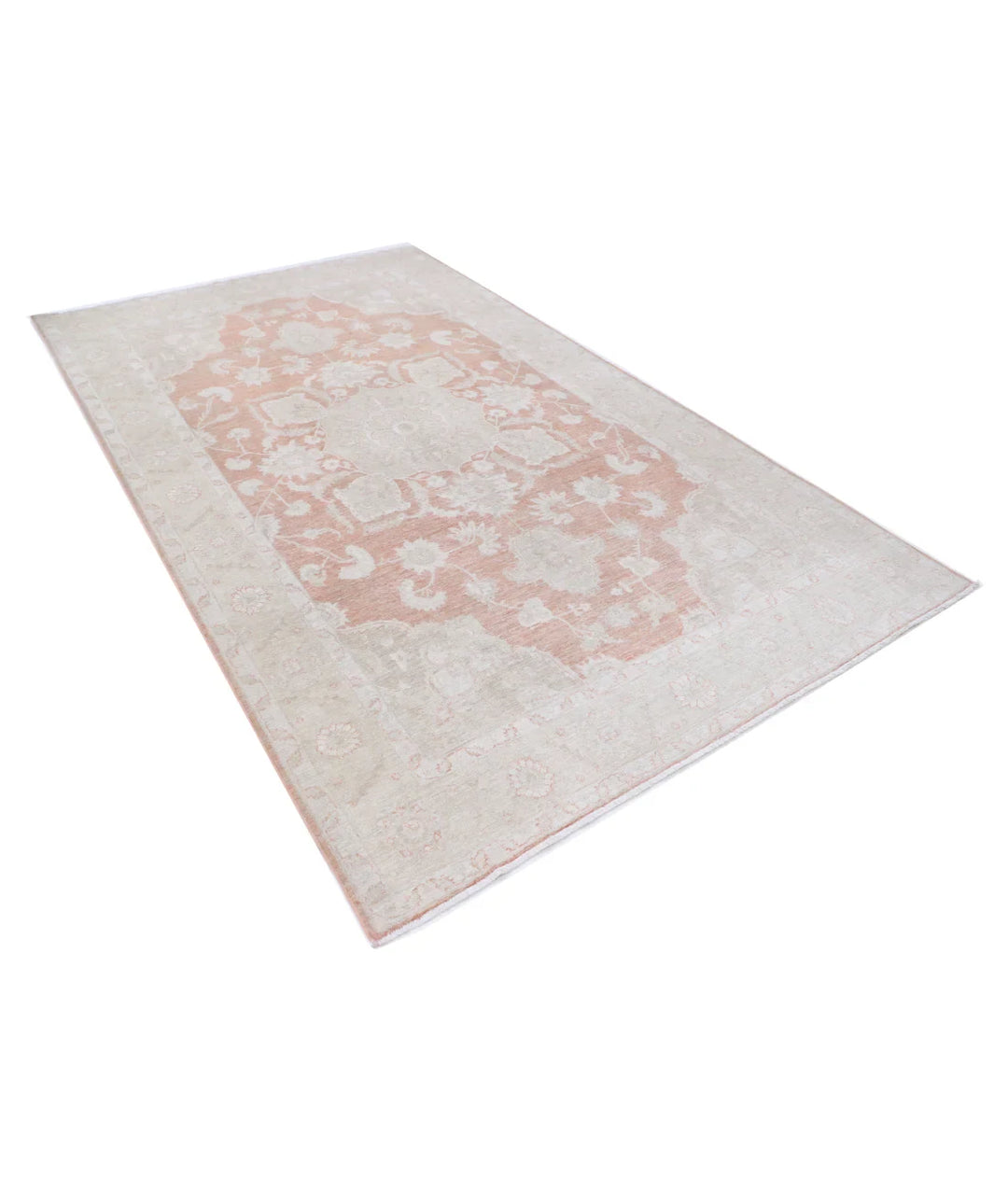 Red Afghan Serenity Rug 5' 9" x 9' 6" Hand-Knotted | No. AT56140