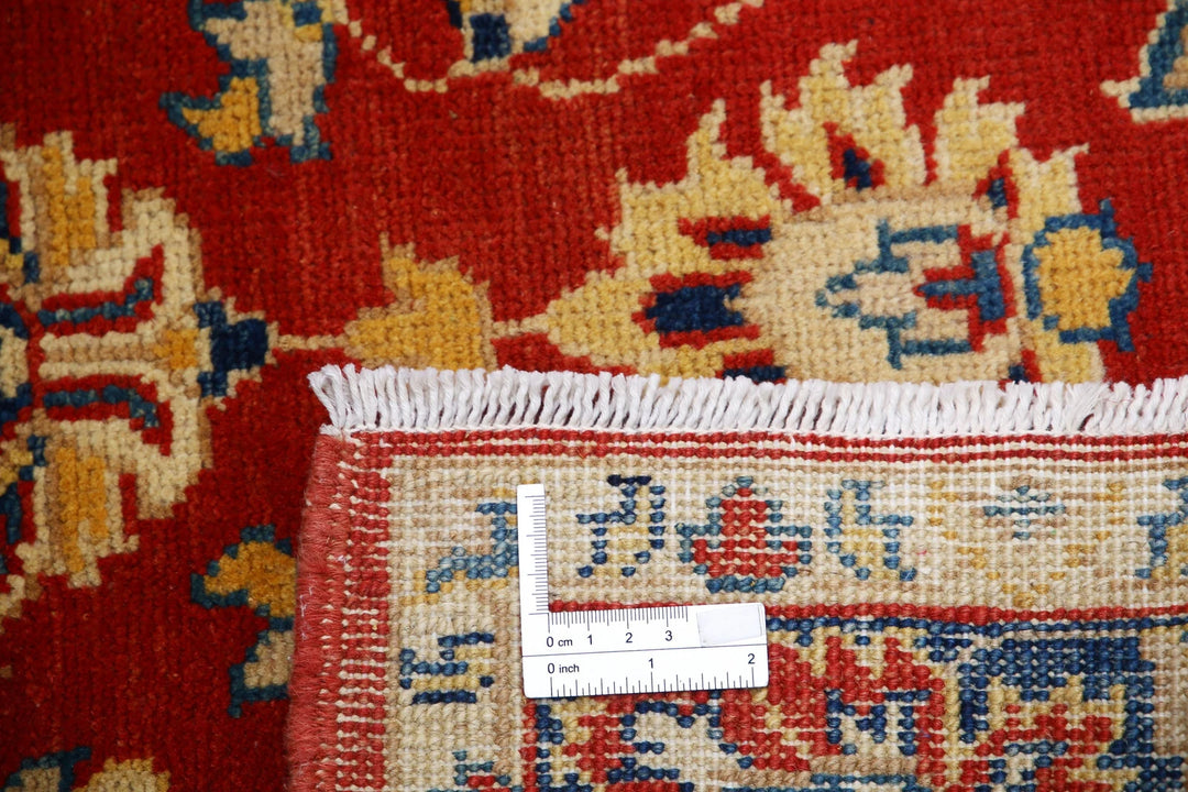 Red Afghan Ziegler Rug 3' 10" x 5' 8" Hand-Knotted | No. AT56148