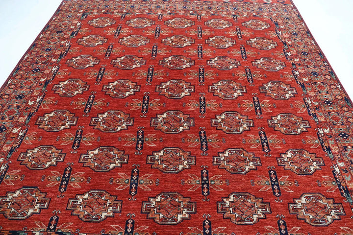 Afghan Humna Rug 8' 8" x 10' 3" Hand-Knotted | No. AT56215