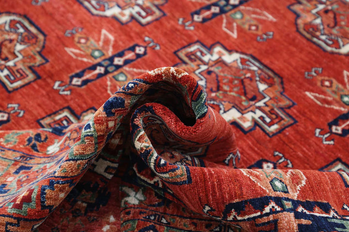 Afghan Humna Rug 8' 8" x 10' 3" Hand-Knotted | No. AT56215