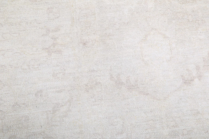 Ivory Afghan Tabriz Rug 5' 11" x 8' 5" Hand-Knotted | No. AT56230