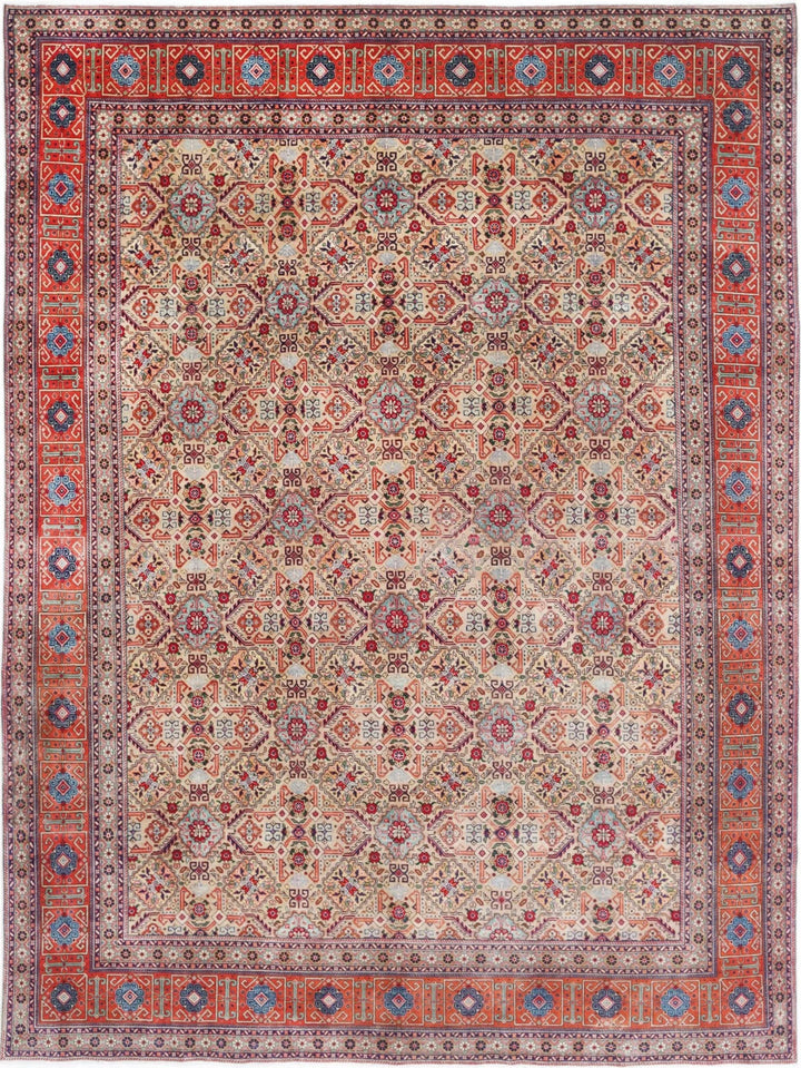 Persian Tabriz Rug 9' 8" x 11' 10" Hand-Knotted | No. AT56241