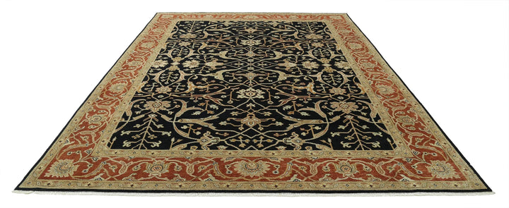Indian Ziegler Rug 8' 9" x 12' 1" Hand-Knotted | No. AT56258