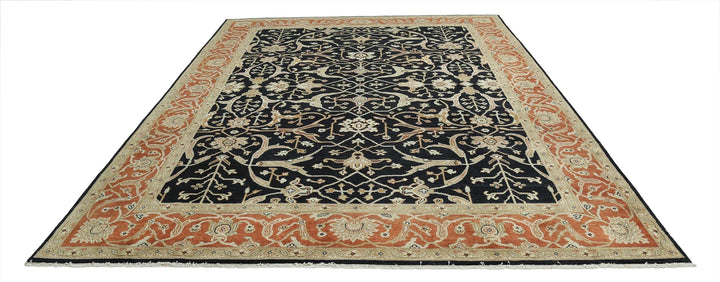 Indian Ziegler Rug 8' 9" x 12' 1" Hand-Knotted | No. AT56258