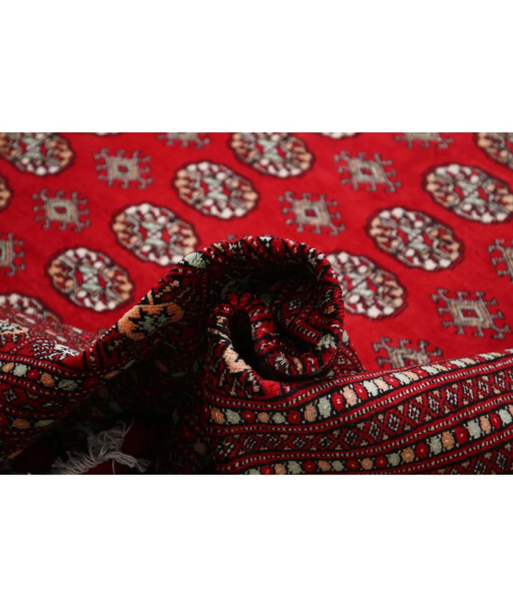 Red & Black Pakistani Bokhara Rug 12' 0" x 17' 5" Hand-Knotted | No. AT56272