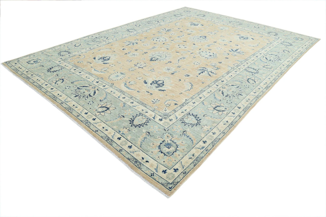 Afghan Serenity Rug 9' 8" x 13' 5" Hand-Knotted | No. AT56384