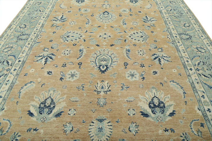 Afghan Serenity Rug 9' 8" x 13' 5" Hand-Knotted | No. AT56384