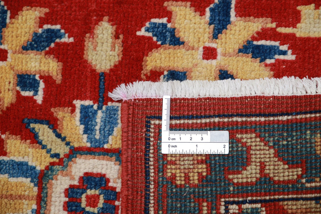 Red Afghan Oriental Rug 2'0" x 2'10" Hand-Knotted field