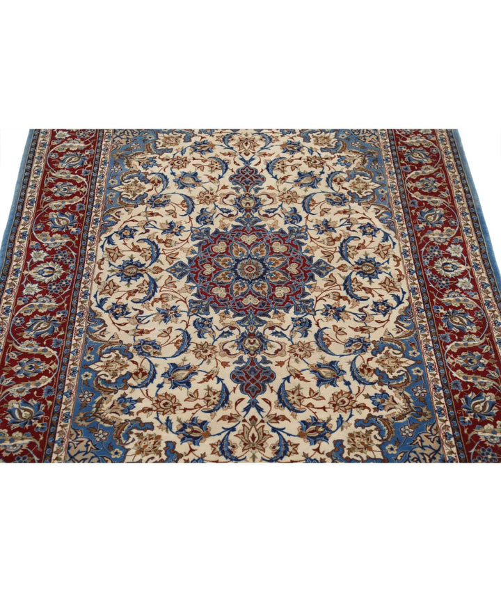 Persian Isfahan Rug 3' 7" x 5' 5" Hand-Knotted | No. AT56533