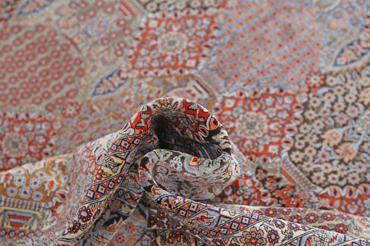 Persian Qum Silk Rug 6' 0" x 9' 0" Hand-Knotted | No. AT56543