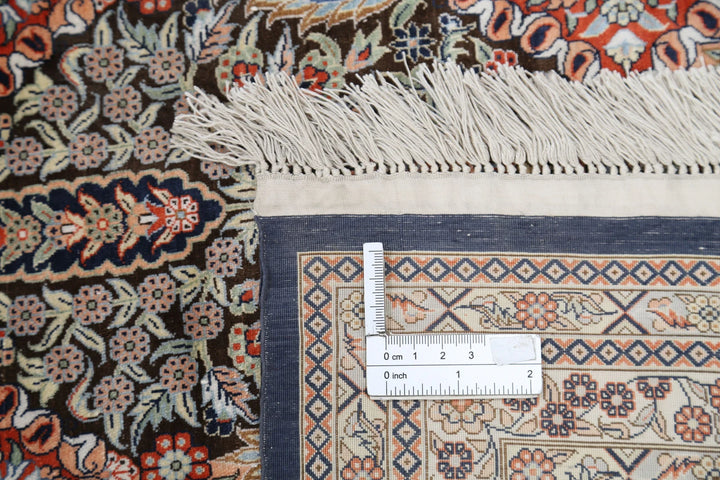 Persian Qum Silk Rug 6' 0" x 9' 0" Hand-Knotted | No. AT56543