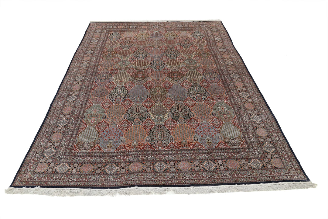 Persian Qum Silk Rug 6' 0" x 9' 0" Hand-Knotted | No. AT56543