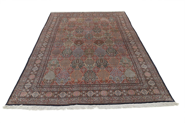 Persian Qum Silk Rug 6' 0" x 9' 0" Hand-Knotted | No. AT56543