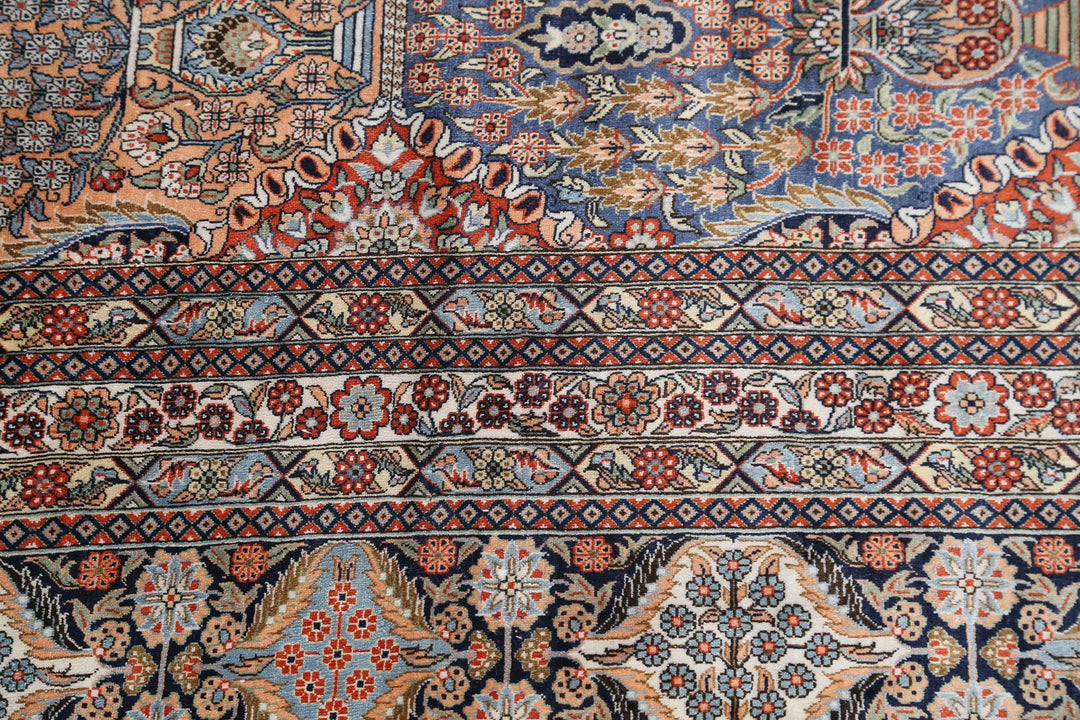 Persian Qum Silk Rug 6' 0" x 9' 0" Hand-Knotted | No. AT56543