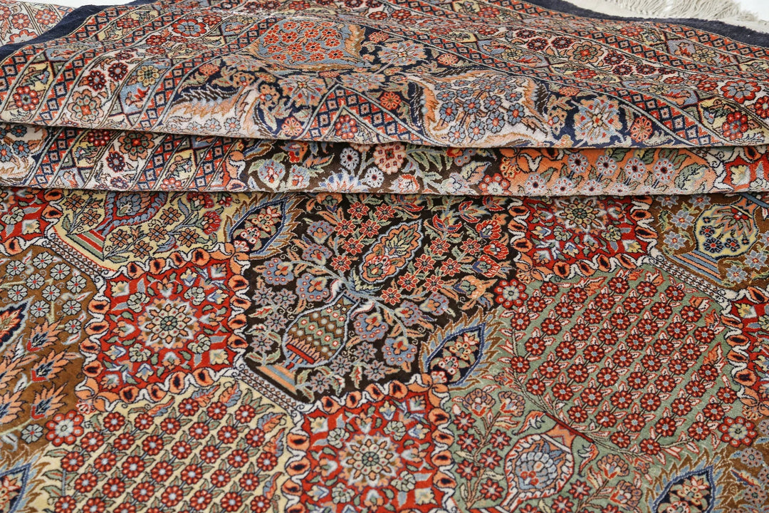Persian Qum Silk Rug 6' 0" x 9' 0" Hand-Knotted | No. AT56543