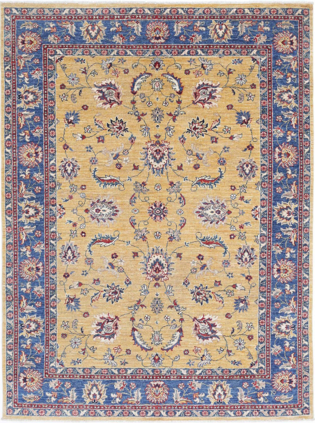 Afghan Ziegler Farhan Rug 4' 10" x 6' 5" Hand-Knotted | No. AT56669