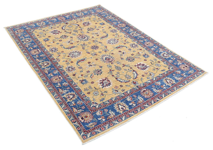Afghan Ziegler Farhan Rug 4' 10" x 6' 5" Hand-Knotted | No. AT56669