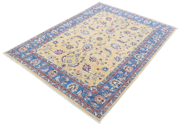 Afghan Ziegler Farhan Rug 4' 10" x 6' 5" Hand-Knotted | No. AT56669