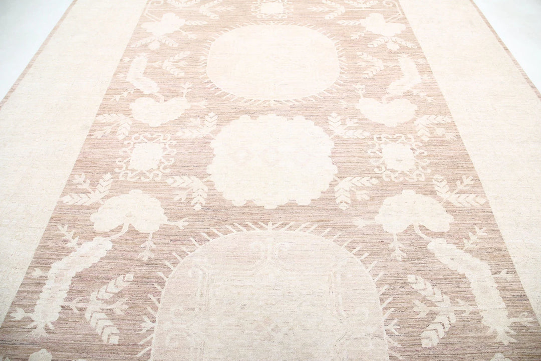Afghan Khotan Rug 9' 11" x 13' 7" Hand-Knotted | No. AT56700