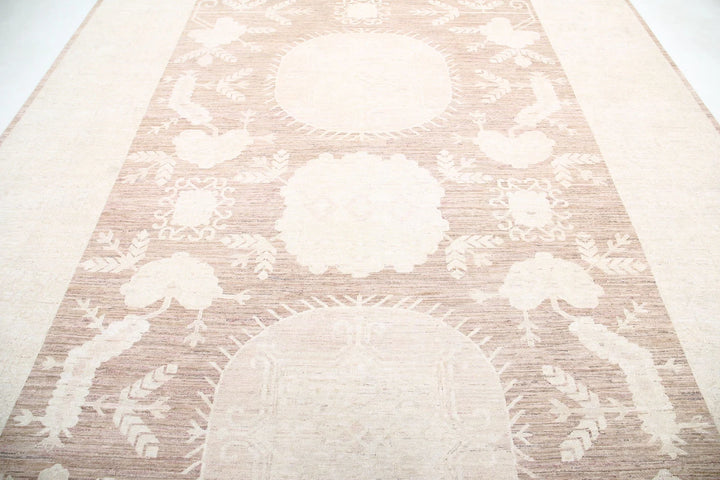 Afghan Khotan Rug 9' 11" x 13' 7" Hand-Knotted | No. AT56700