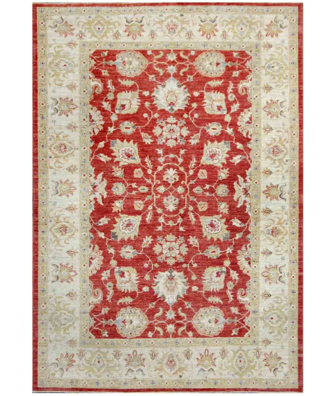 Afghan Ziegler Rug 5' 6" x 7' 9" Hand-Knotted | No. AT56720