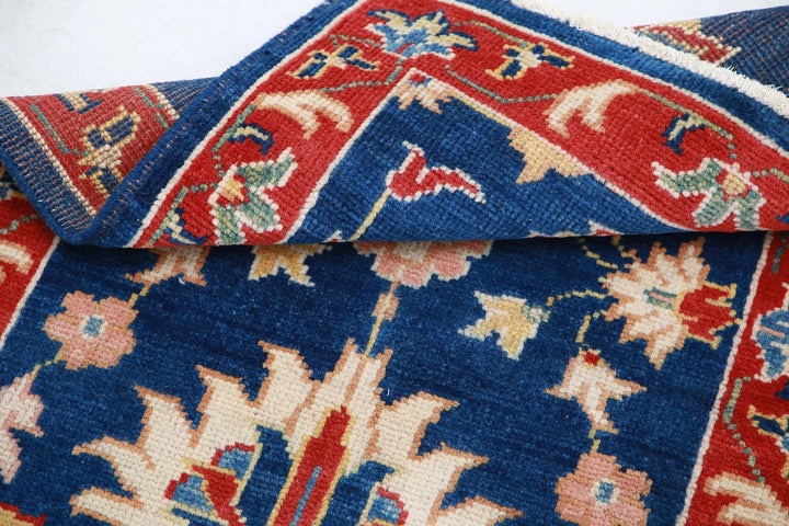 Blue Afghan Oriental Rug 2'1" x 2'10" Hand-Knotted | No. AT56722