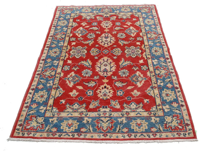 Afghan Ziegler Rug 3' 10" x 5' 9" Hand-Knotted | No. AT56782