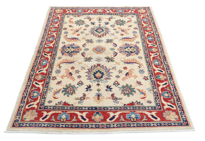 Afghan Ziegler Rug 3' 10" x 5' 11" Hand-Knotted | No. AT56805