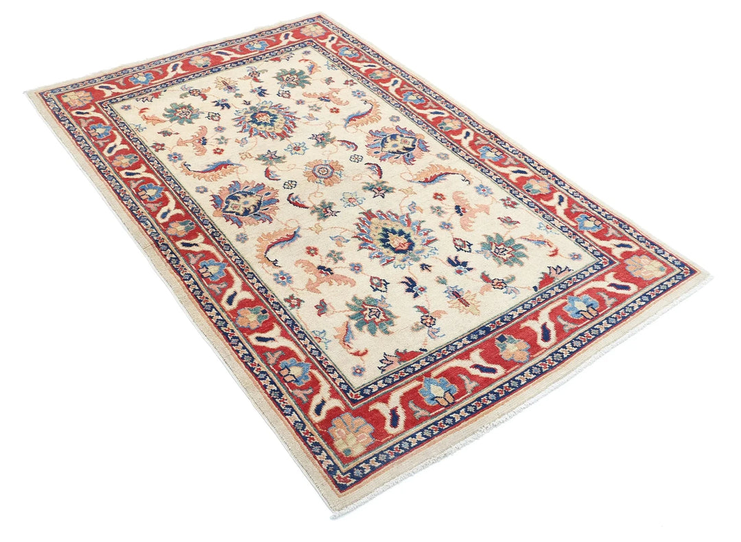Afghan Ziegler Rug 3' 10" x 5' 11" Hand-Knotted | No. AT56805