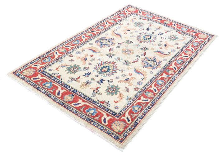 Afghan Ziegler Rug 3' 10" x 5' 11" Hand-Knotted | No. AT56805