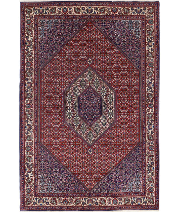 Persian Bijar Rug 6' 8" x 9' 11" Hand-Knotted | No. AT56869