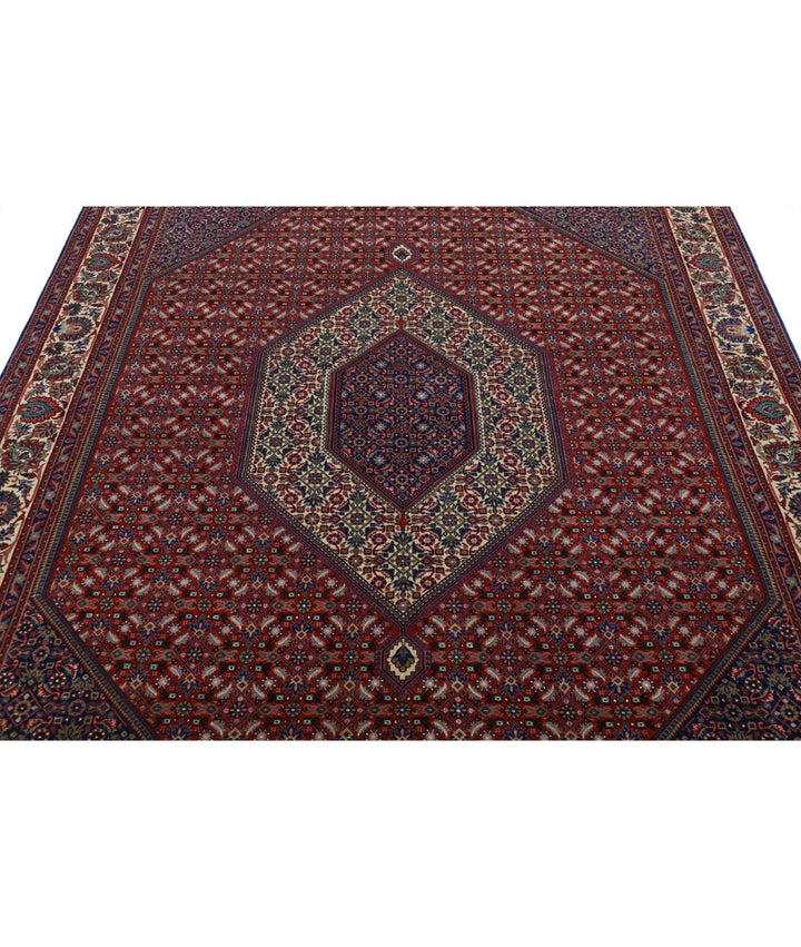 Persian Bijar Rug 6' 8" x 9' 11" Hand-Knotted | No. AT56869