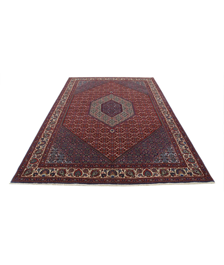 Persian Bijar Rug 6' 8" x 9' 11" Hand-Knotted | No. AT56869