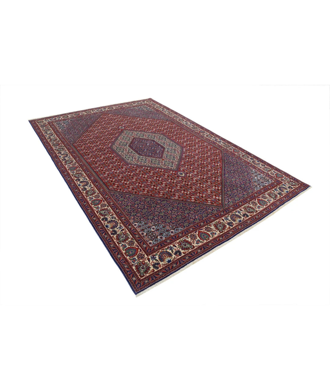 Persian Bijar Rug 6' 8" x 9' 11" Hand-Knotted | No. AT56869