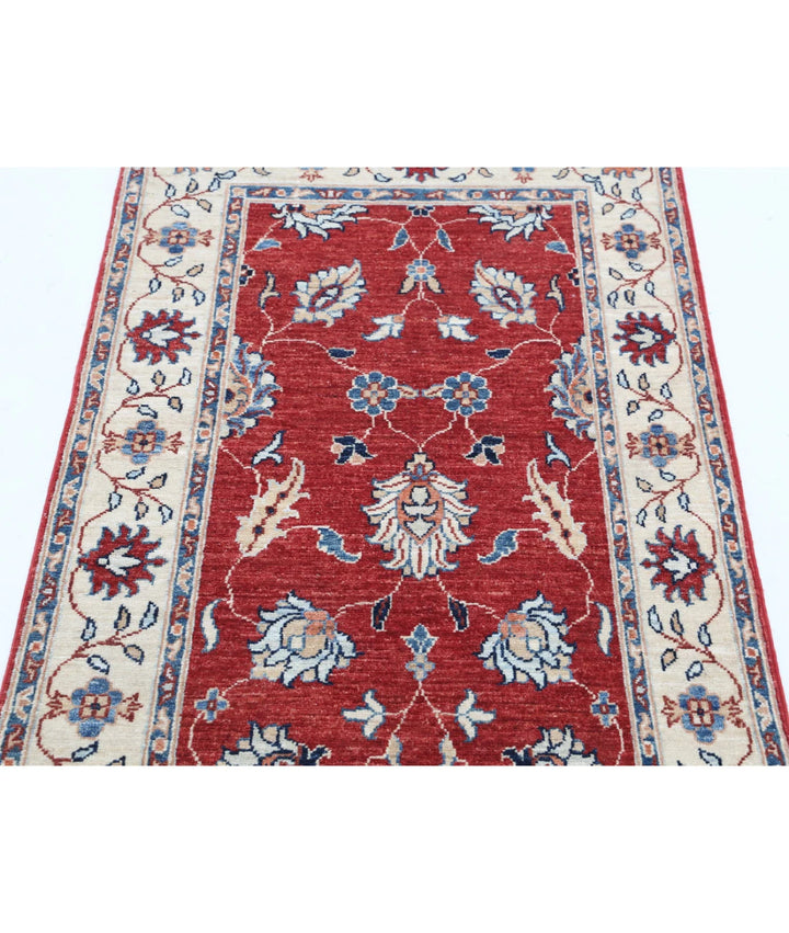 Afghan Ziegler Rug 2' 7" x 4' 2" Hand-Knotted | No. AT56897