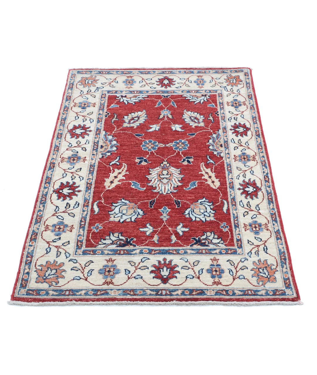 Afghan Ziegler Rug 2' 7" x 4' 2" Hand-Knotted | No. AT56897