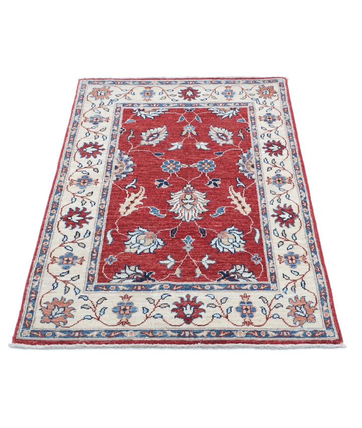 Afghan Ziegler Rug 2' 7" x 4' 2" Hand-Knotted | No. AT56897