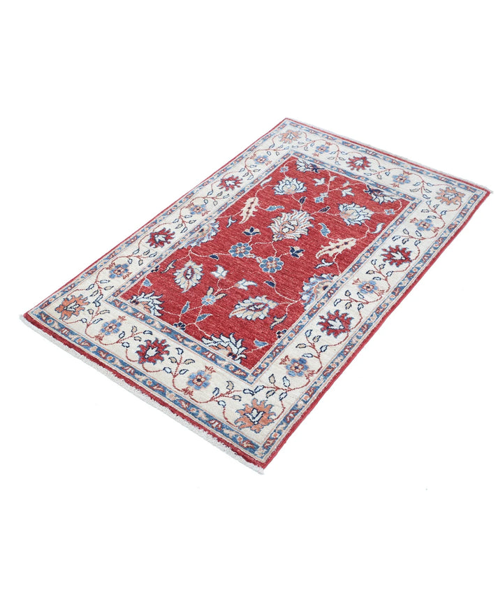 Afghan Ziegler Rug 2' 7" x 4' 2" Hand-Knotted | No. AT56897