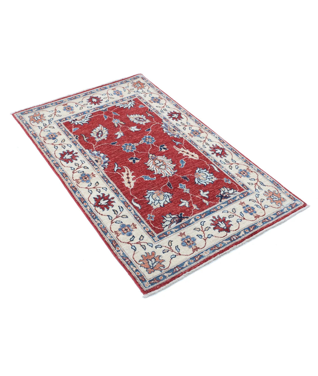 Afghan Ziegler Rug 2' 7" x 4' 2" Hand-Knotted | No. AT56897